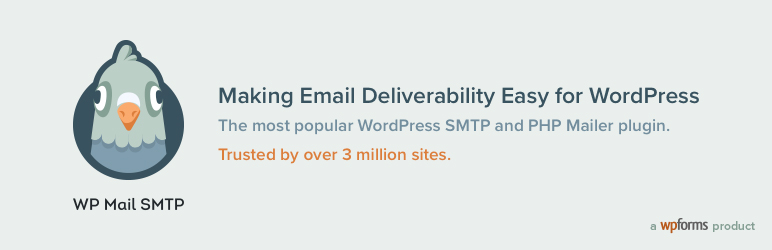 A WordPress website with WP Mail SMTP plugin installed